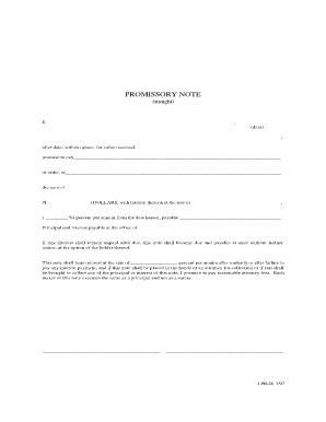 promissory note for hospital bill